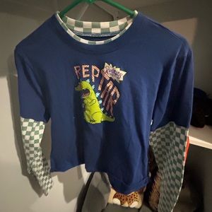 Nickelodeon RugRats REPTAR LongSleeve Double shirt